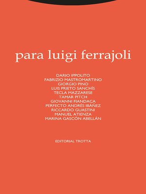 cover image of Para Luigi Ferrajoli